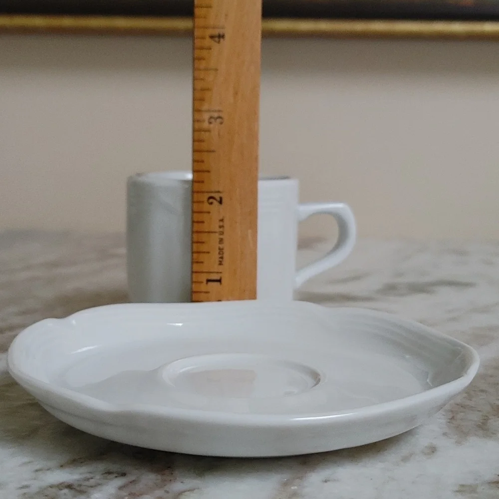 Vintage 4 Pcs White Bareuther Bavaria Demitasses Cup & Saucer